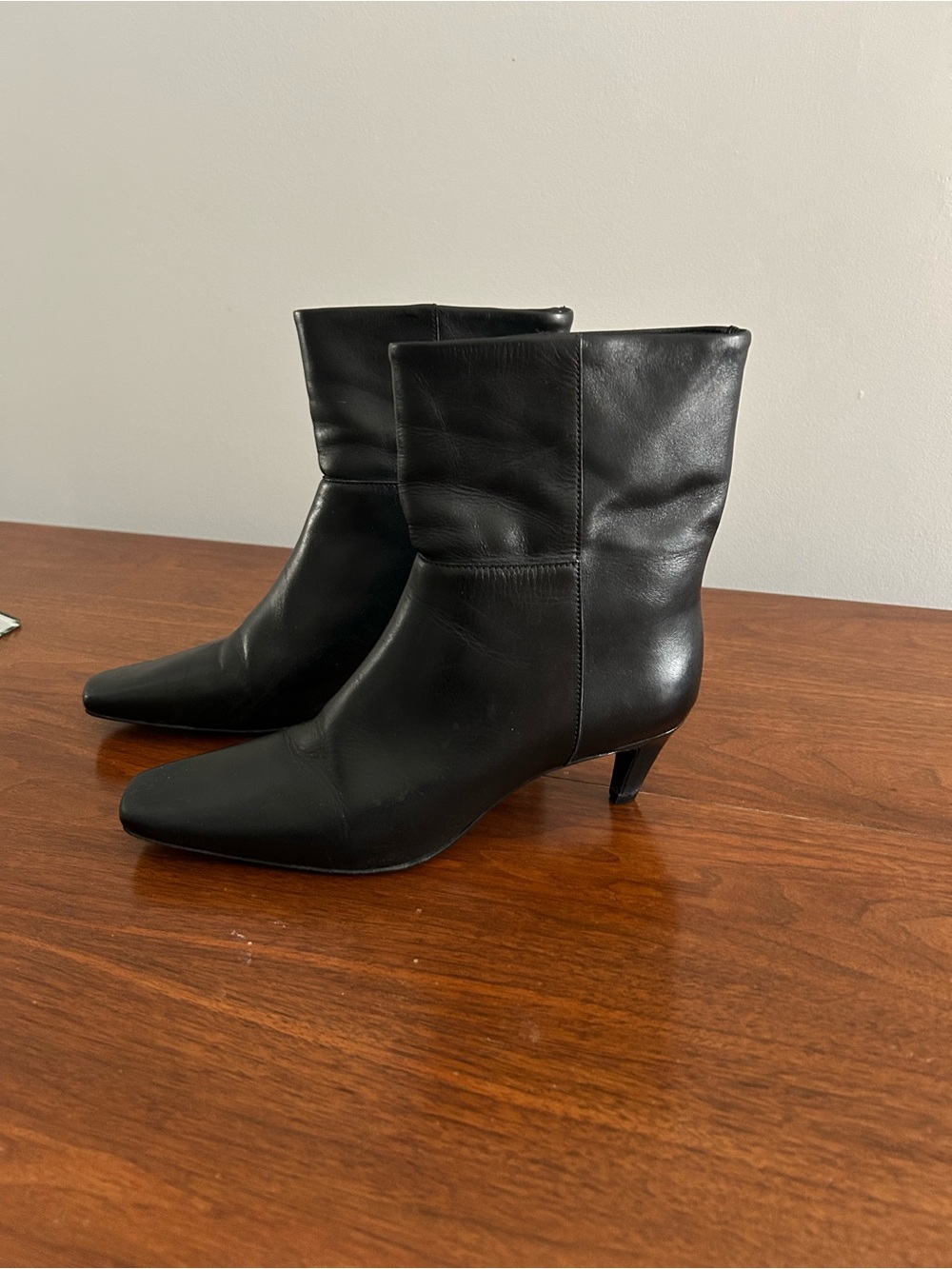 Reformation Black Leather Ankle Booties